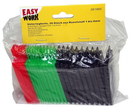 EasyWork Unterlegkeile 30Stk. Kunststoff 1 bis 6mm