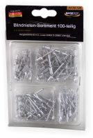 Blindnieten-Sortiment 100 teilig aus Alu 2.4-3.2-4.0-4.8mm