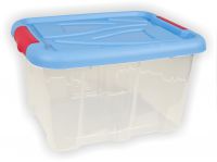 Transparente Aufbewahrungsbox farbig 30 Liter