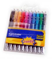 Kugelschreiber 10 Stück transluzente Farben Idena