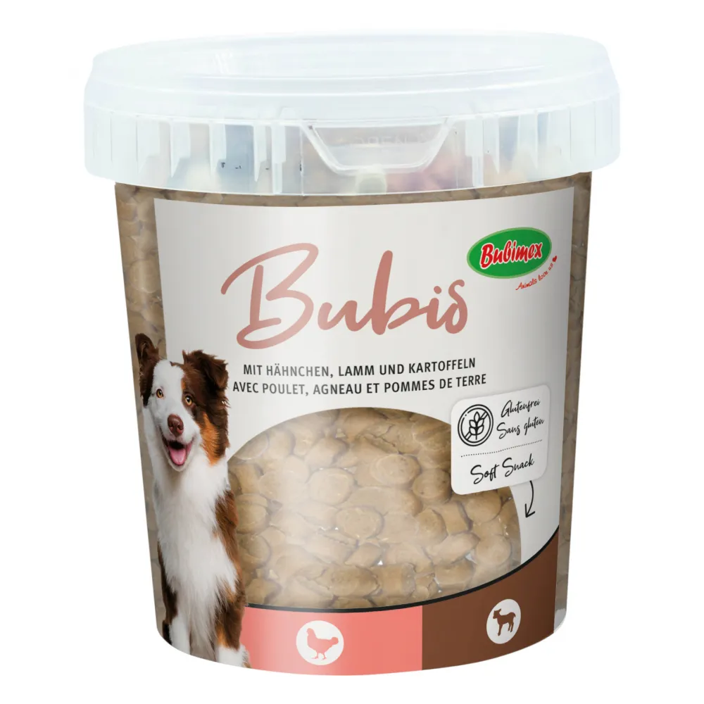 Bubisglutenfreie Snacks Lamm&Hähnchen im Eimer 500g