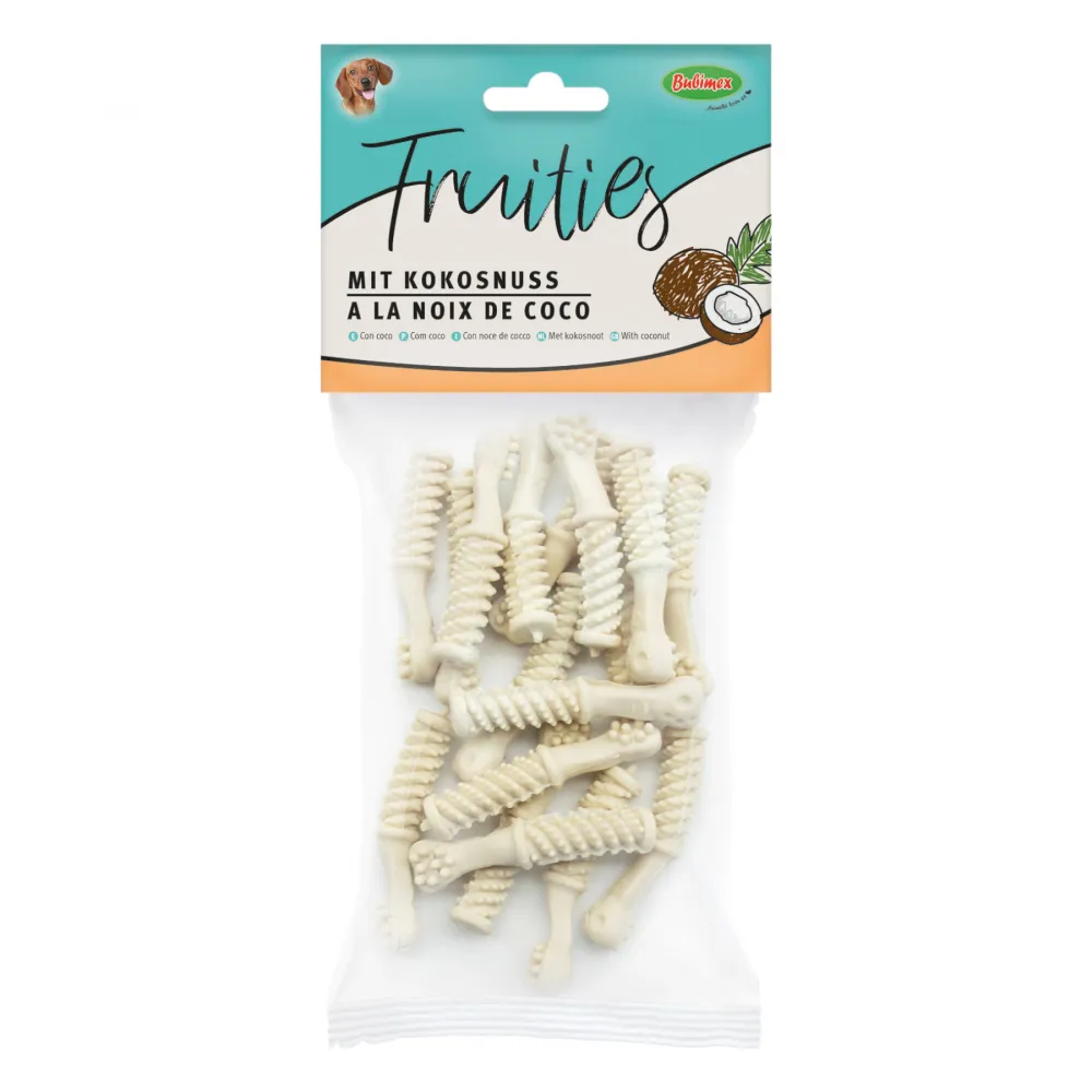 FruitiesHundesnacks Zahnbürste mit Kokosnuss 90g