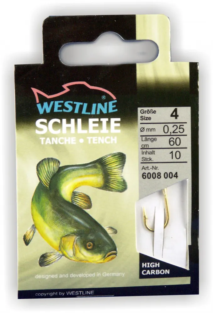 10 Stück Angelhaken Schleie gold Westline Schleiehaken - verschiedene Größen