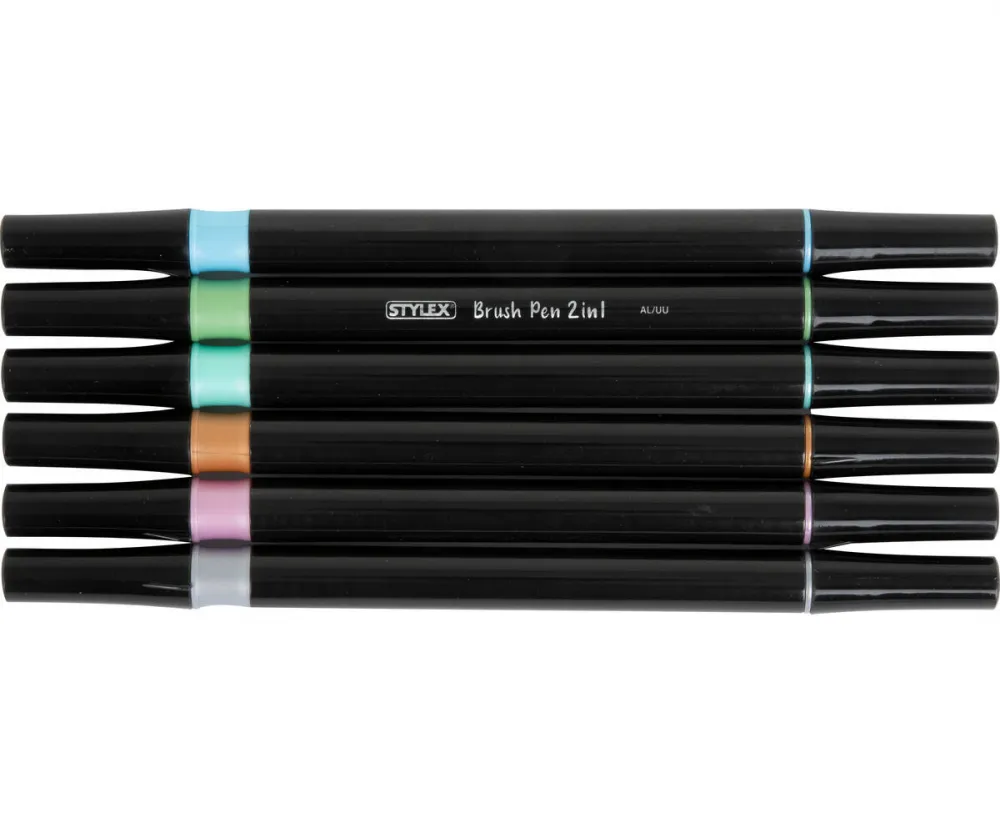 6er Doppel-Pinselmaler, Metallic