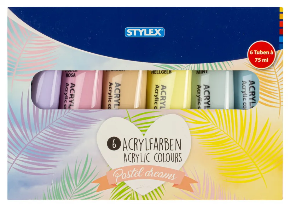 Acrylfarben 6 x 75ml Pastell