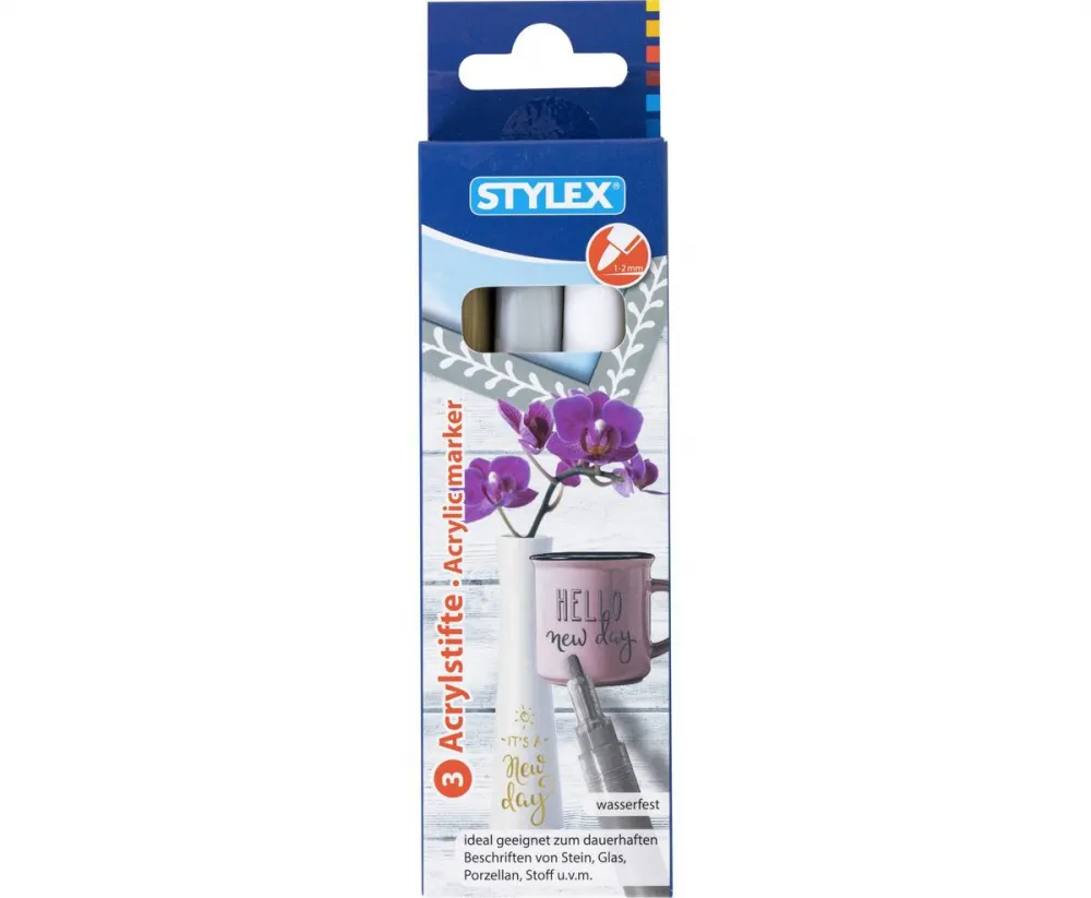 Acrylstifte 3 Stück wasserfest