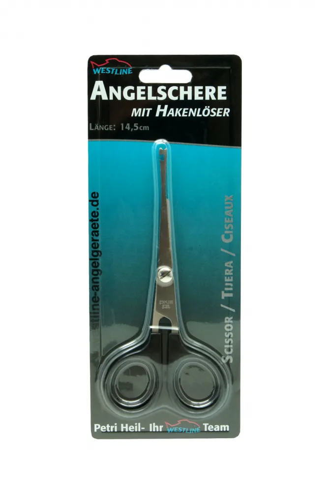 Angelschere m. Hakenlöser 14,5