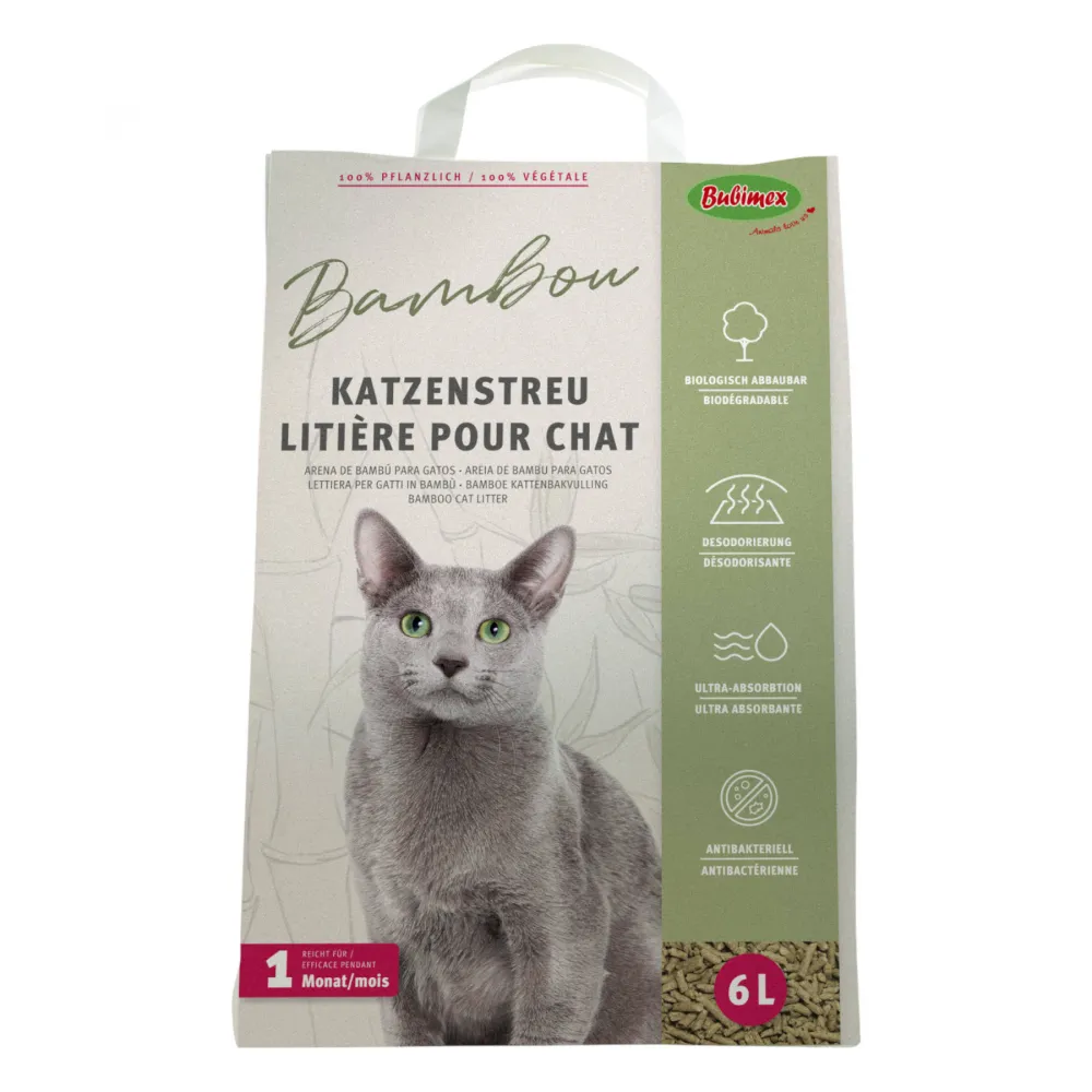Bambou-Katzenstreu Pellets Bambus 6 L
