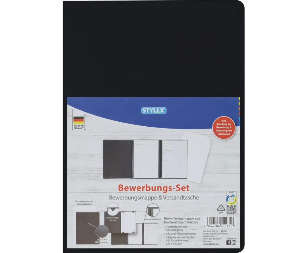 Bewerbungs-Set ledergeprägter Karton