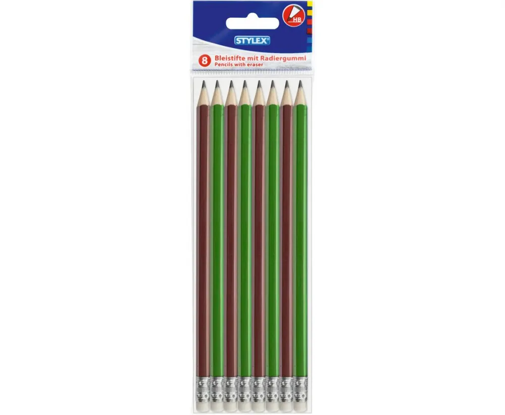 Bleistift mit Radiergummi 8 Stück