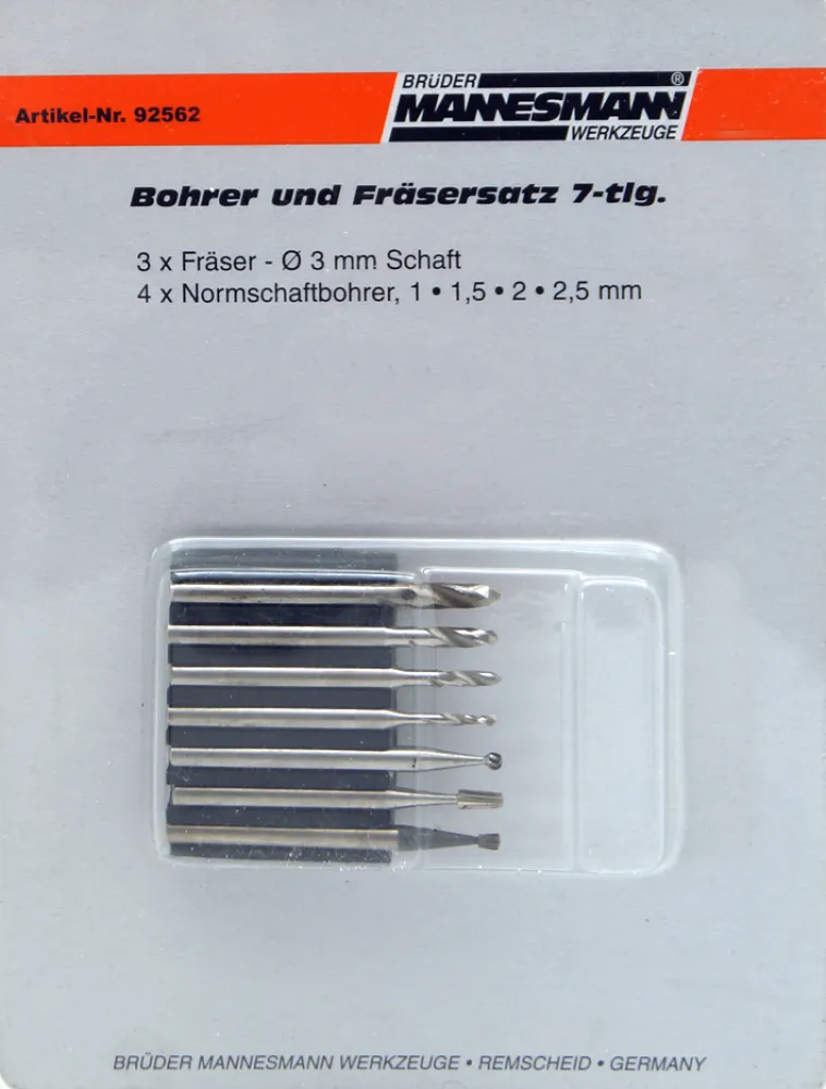 Bohrer- und Fräsersatz 7tlg