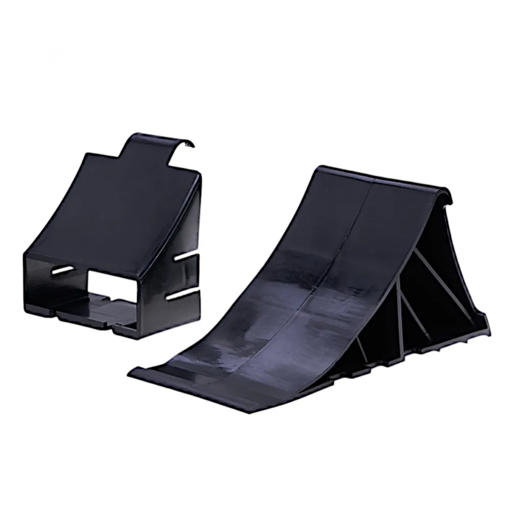 Bremskeil / Unterlegkeil mit Halter für Anhänger