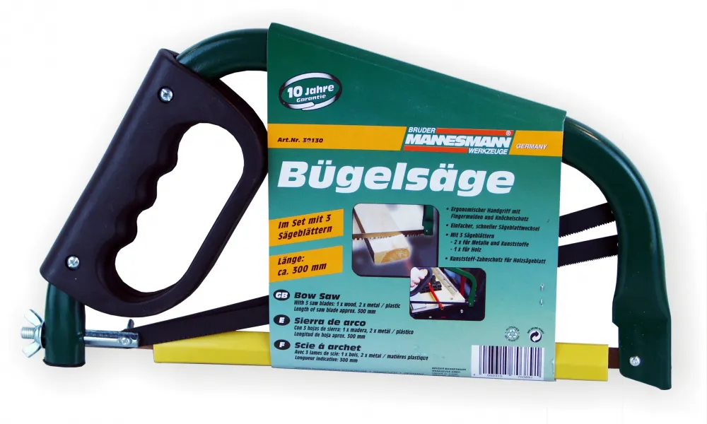 Bügelsäge 300 mm, mit 3 Sägeblättern