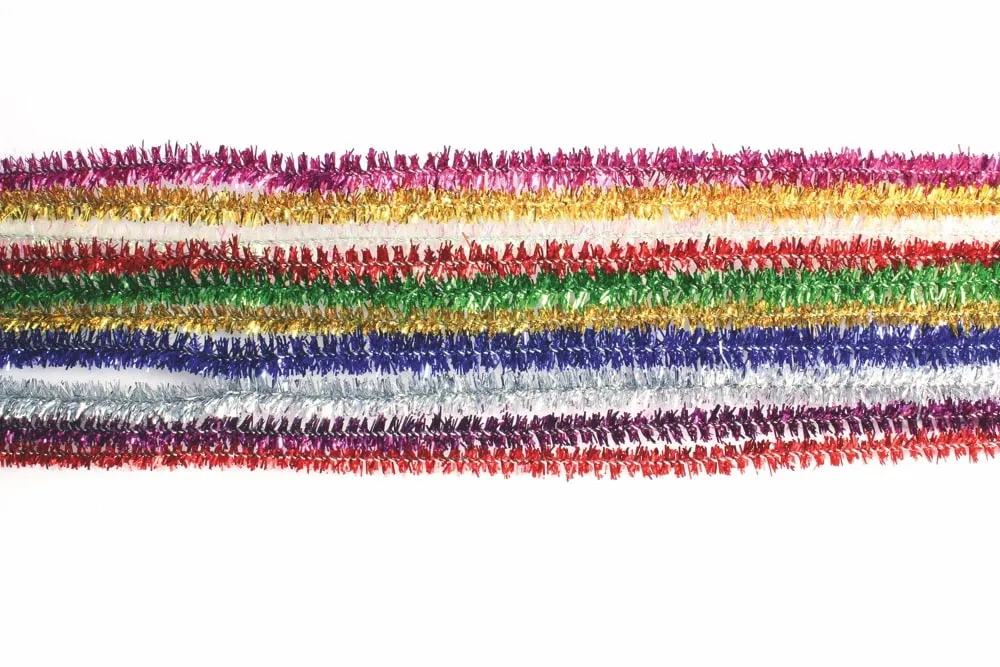 Chenilledraht/ Pfeiffenreiniger Glitter 10 Stück