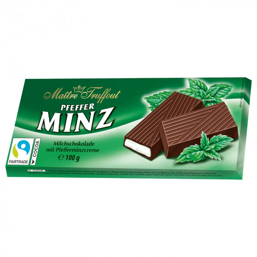 Cremeschokolade Pfefferminz 100g