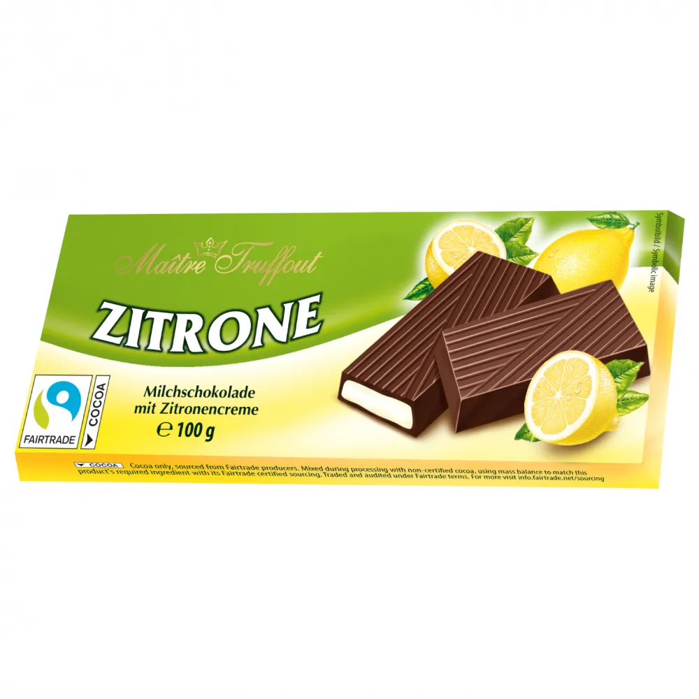 Cremeschokolade Zitrone 100g