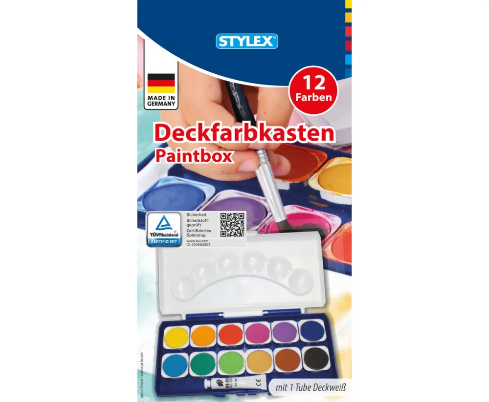 Deckfarbkasten 12 Farben