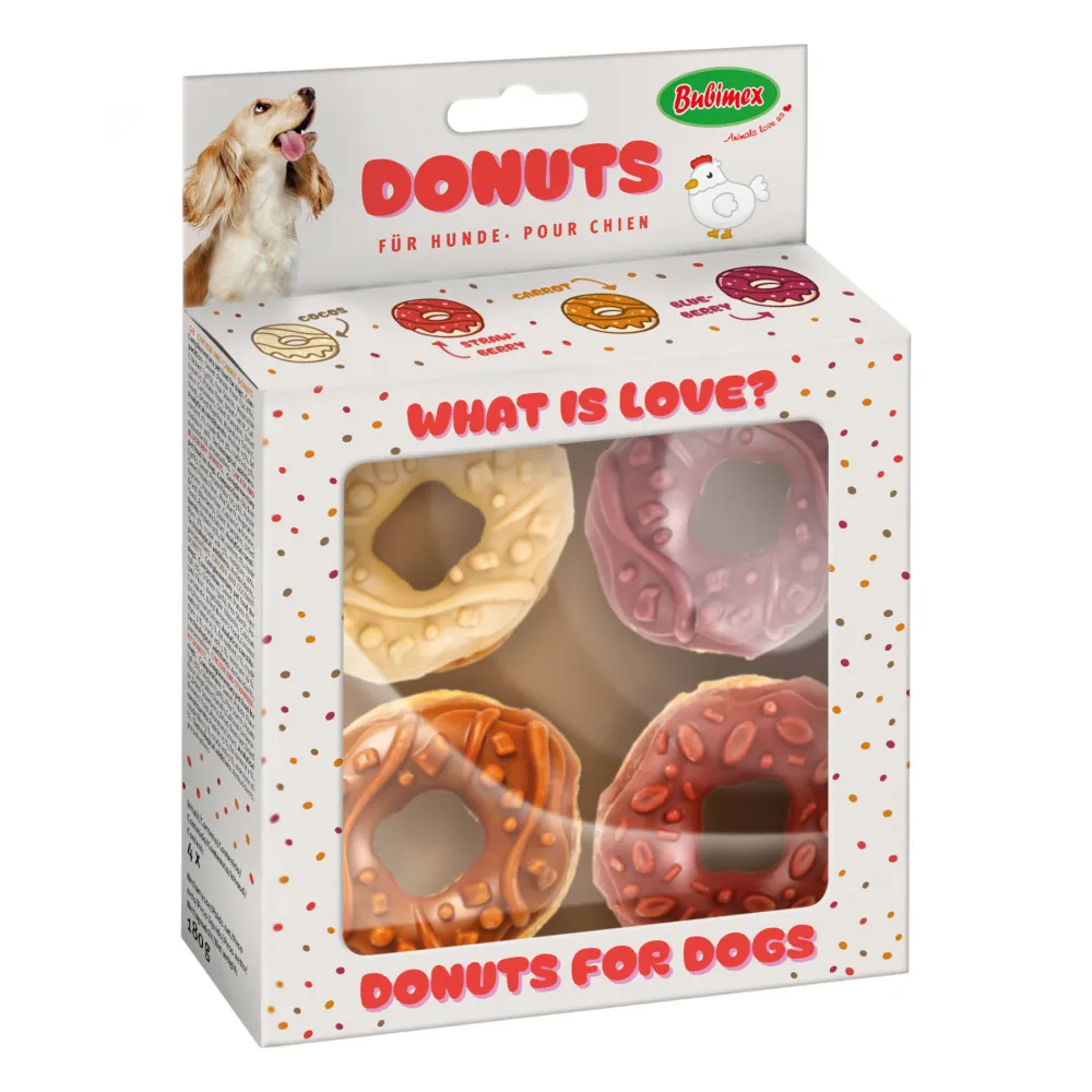 Donuts-Box mit Huhn und Früchten Ø7cm 180g