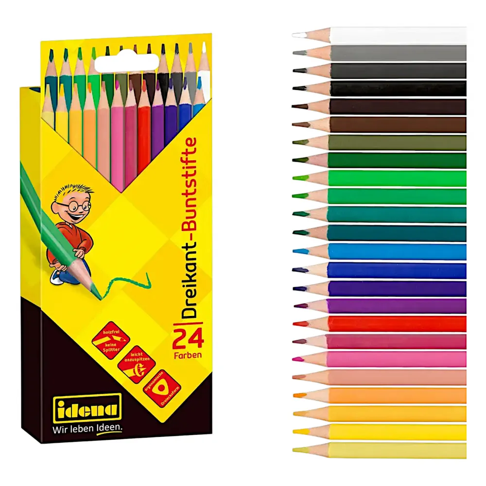 Dreikant Buntstifte 24 Farben