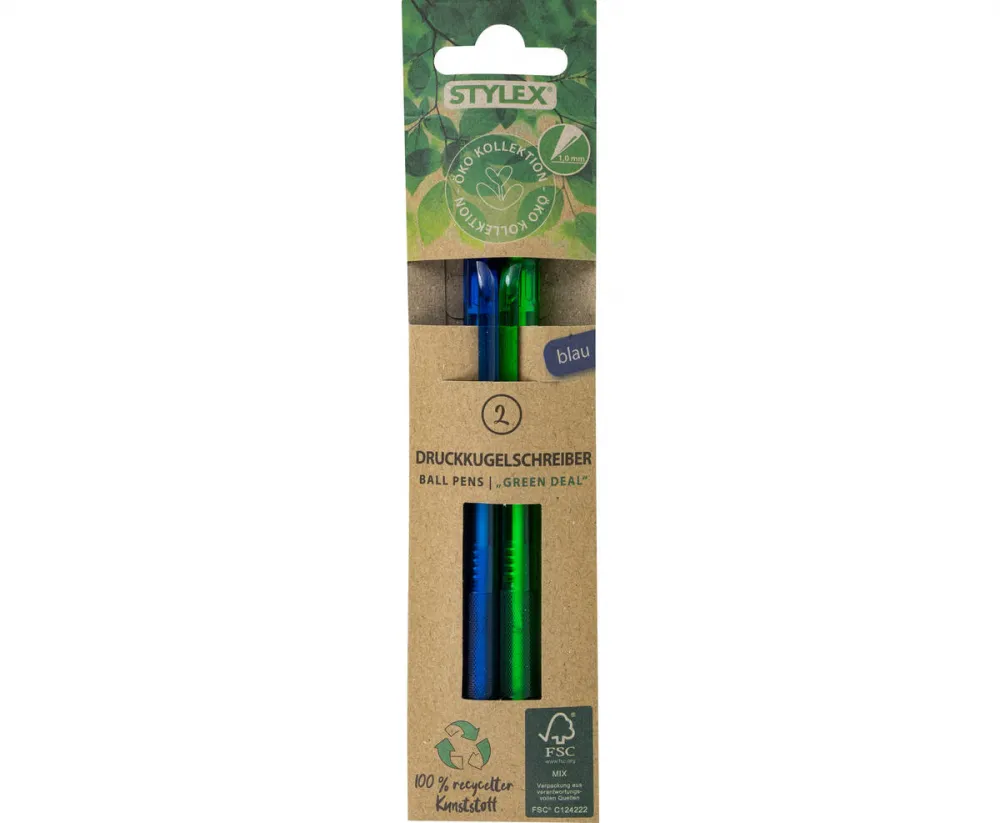 Druckkugelschreiber 2er Green