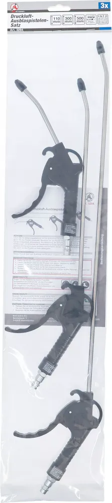 Druckluft-Ausblaspistolensatz 3tlg