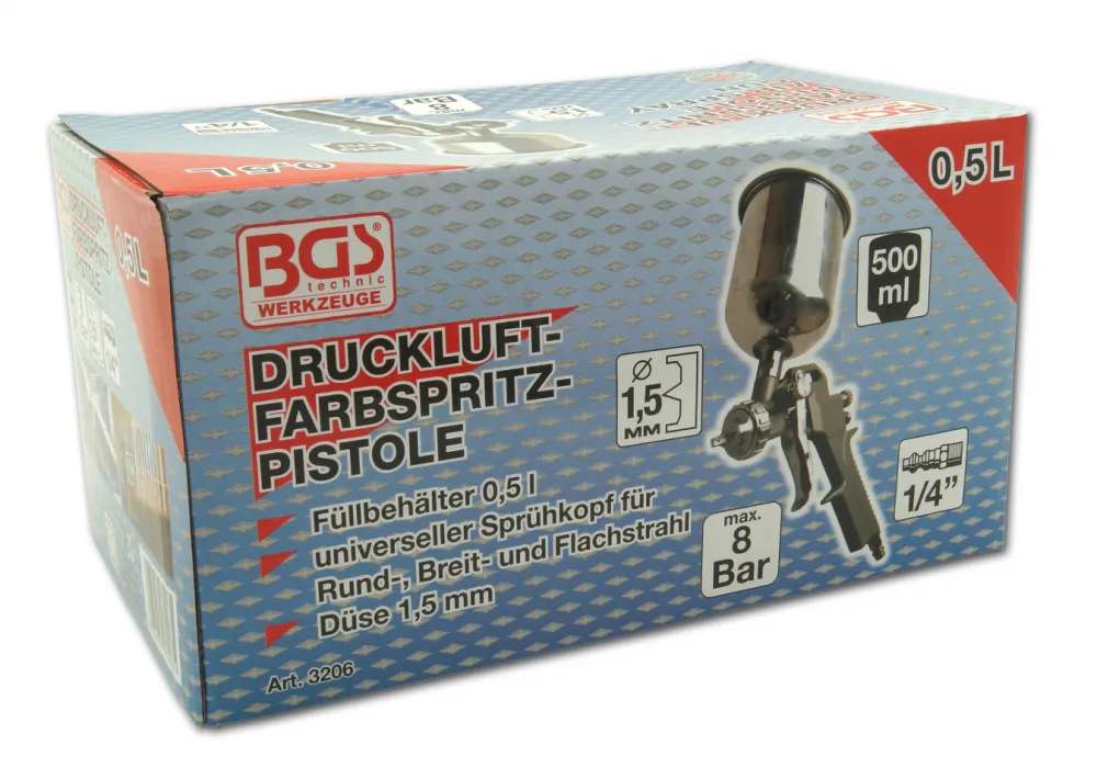 Druckluft-Farb-Sprühpistole, 500 ccm