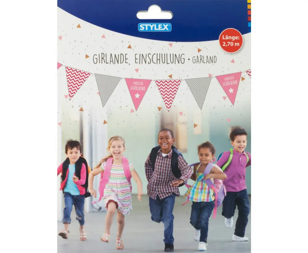 Fahnengirlande Endlich Schulkind