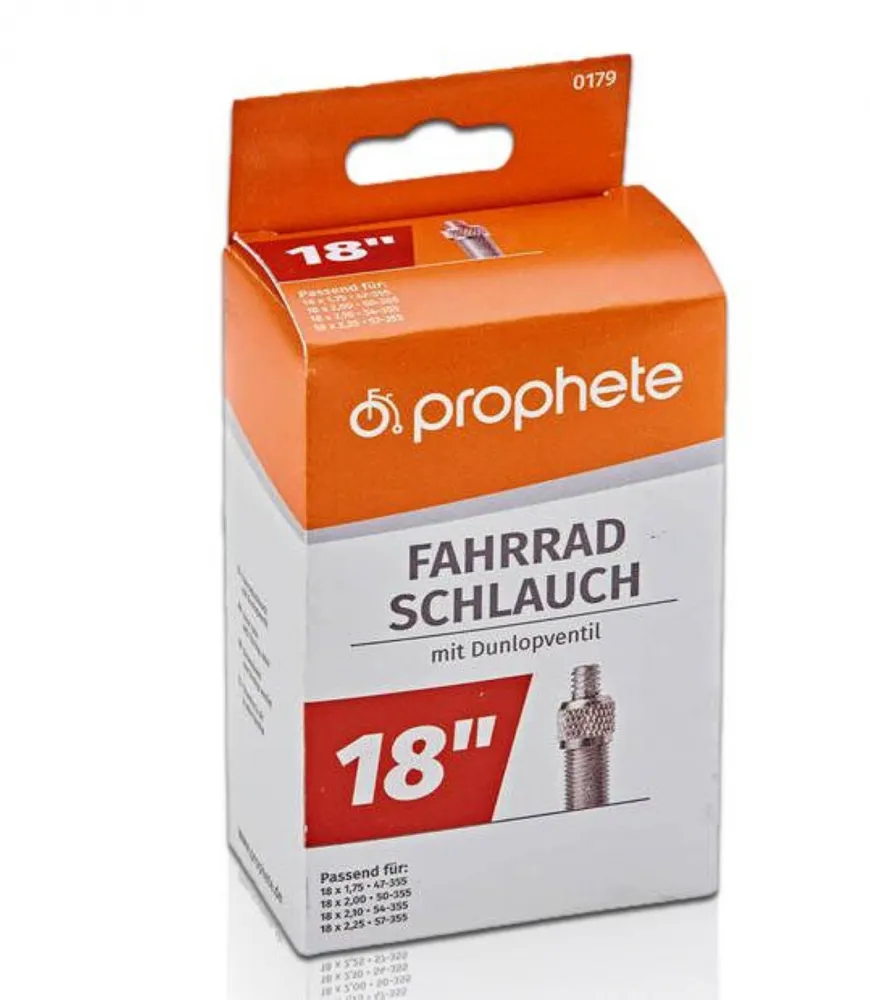 Fahrradschlauch 18 x 1,75, Dunlopventil