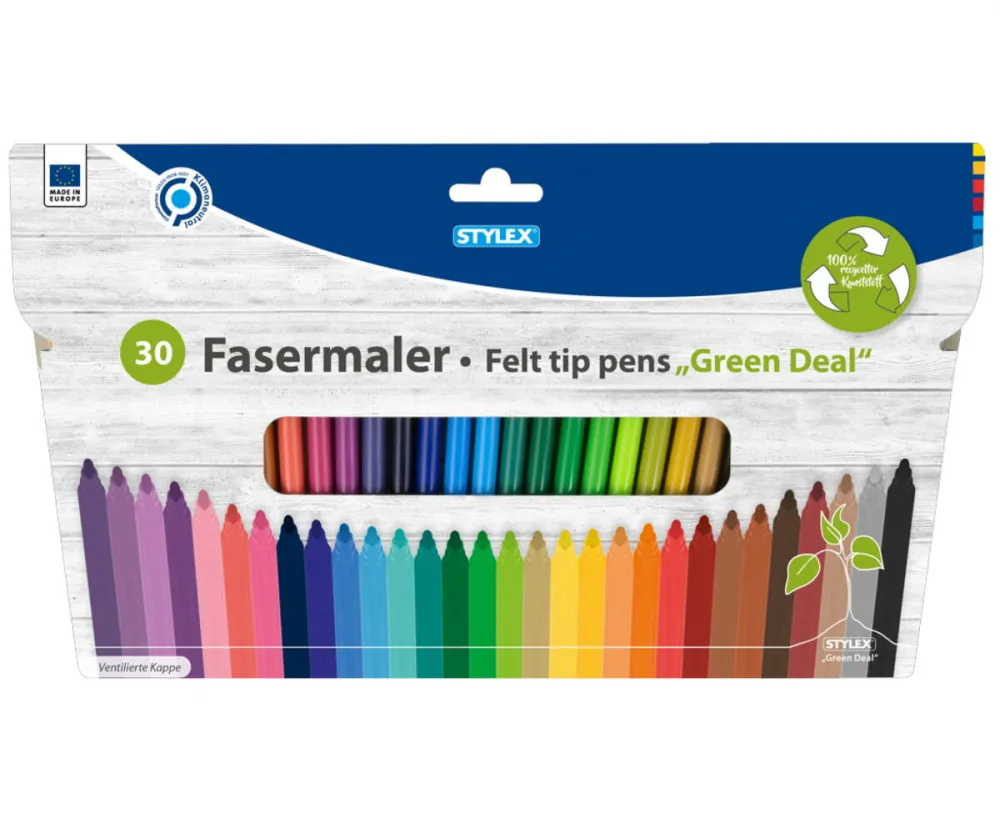 Fasermalstifte 30 Stück recycelt *NEU*
