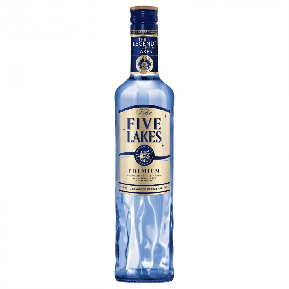 FiveLakes Premium Vodka, 40% vol 500ml