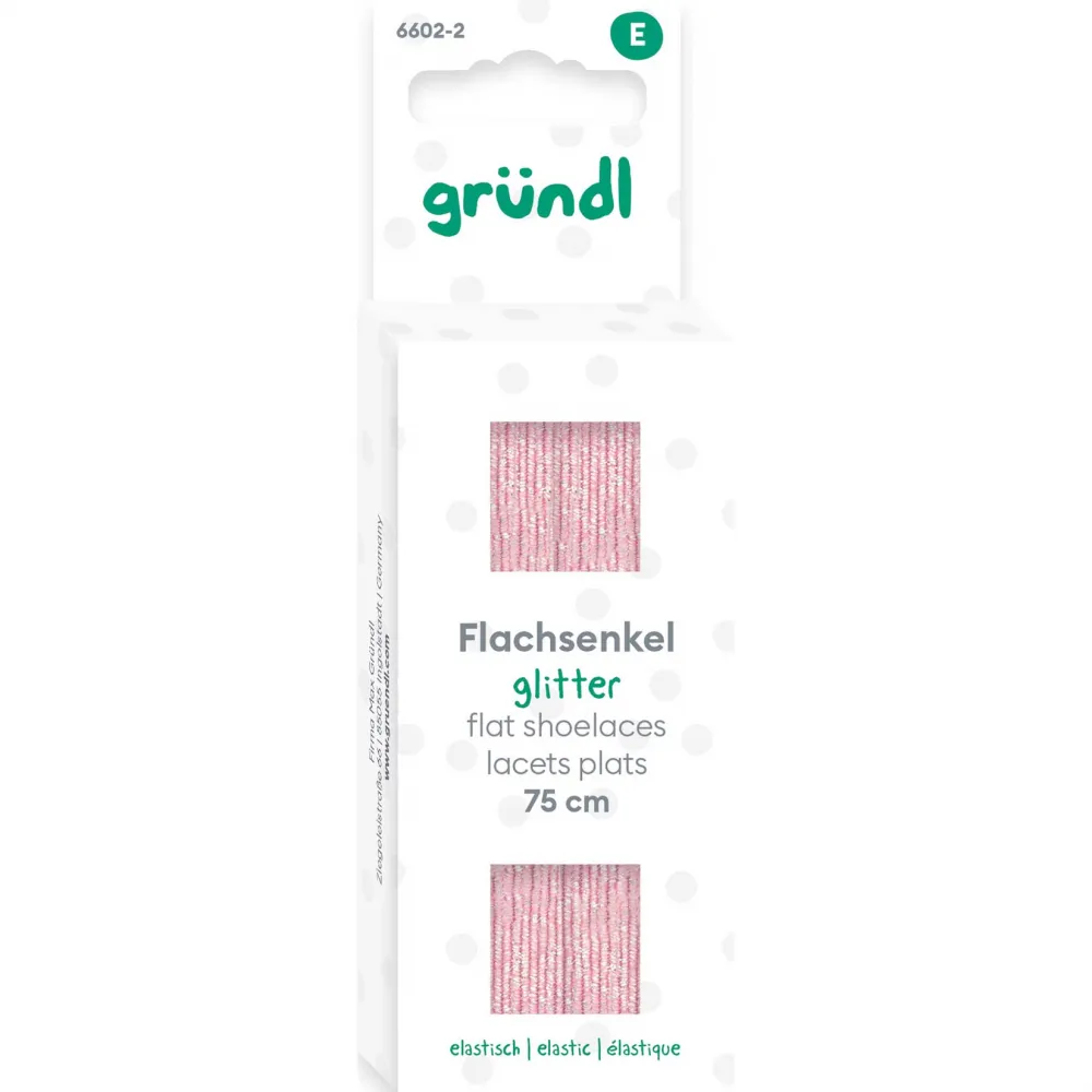 Flachsenkel Glitter Rosa 75cm