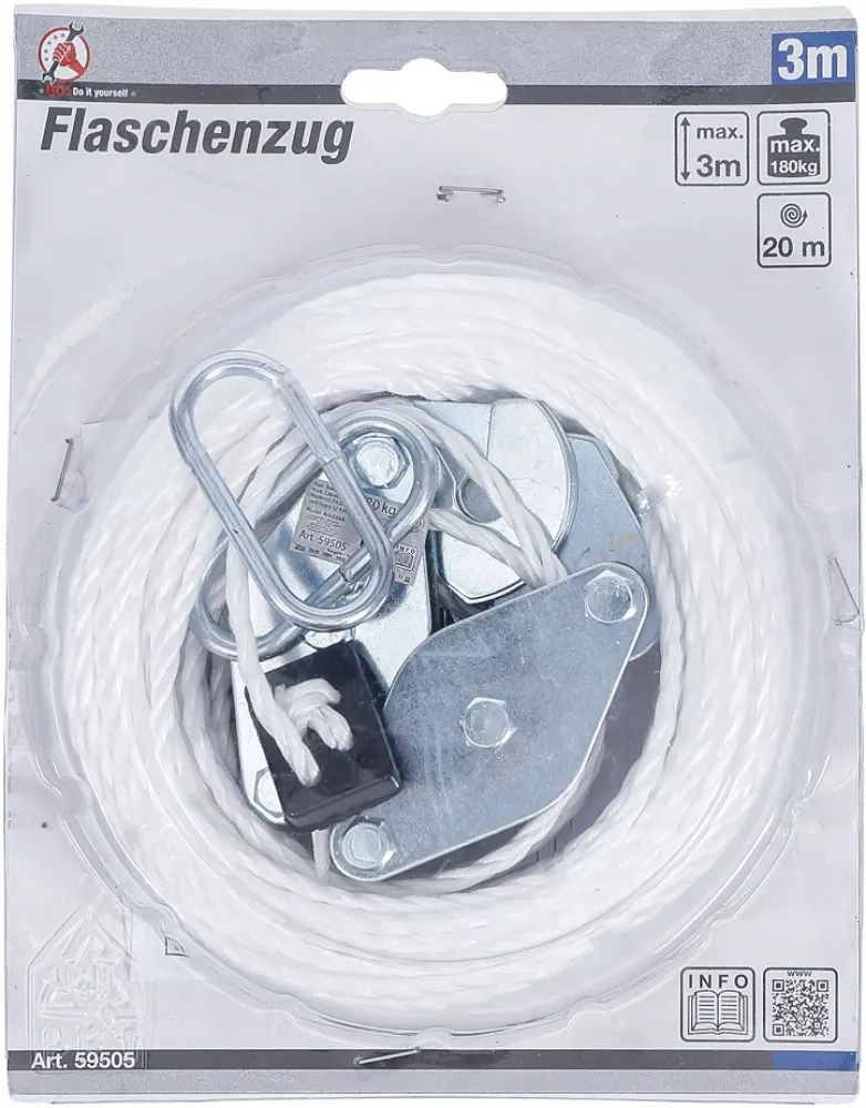 Flaschenzug, 180 kg