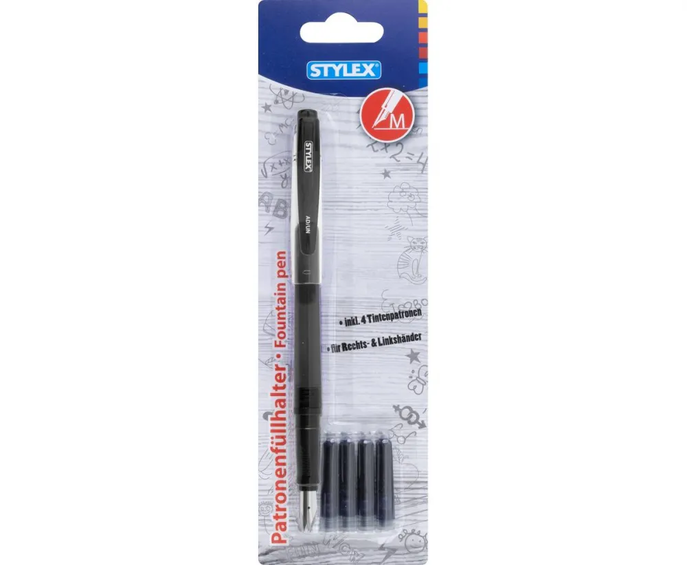 Füllhalter mit 4 Tintenpatronen