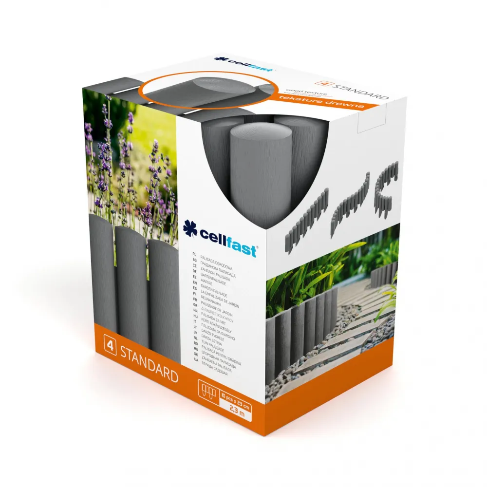 Gartenpalisade 23cm x 2.3mtr Grau