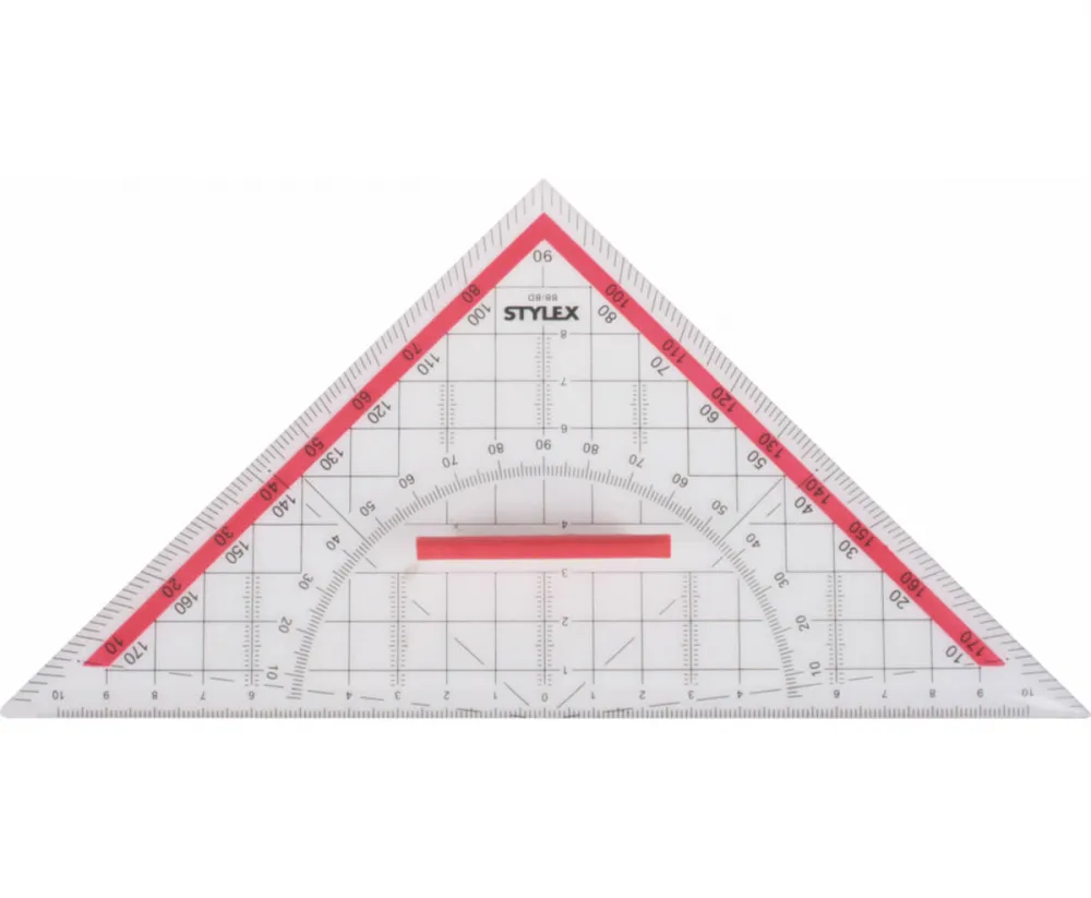 Geometriedreieck 22 cm mit Griff