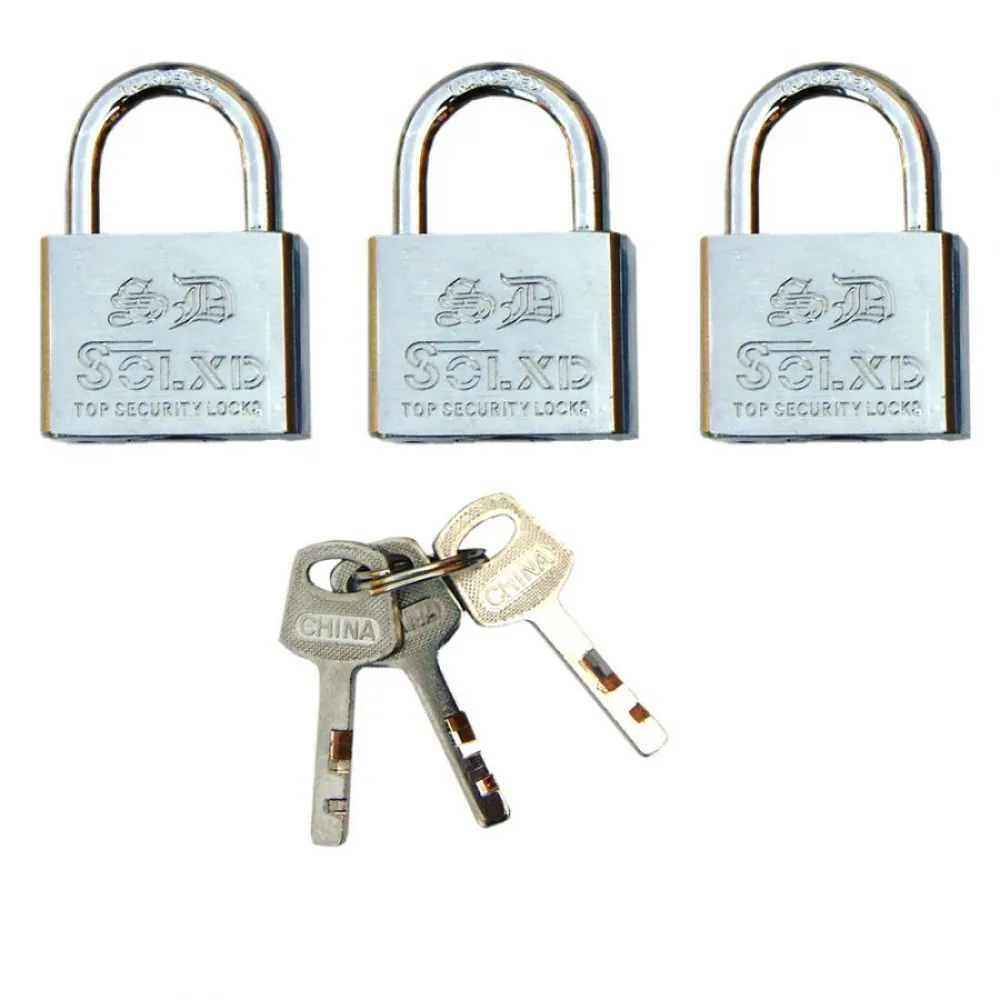 gleichschließende Vorhangschlösser 3-tlg.