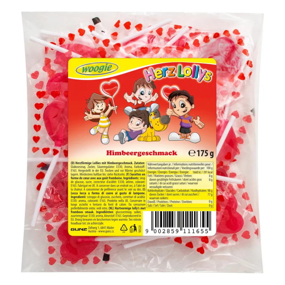 Herzlollys Himbeergeschmack 175g