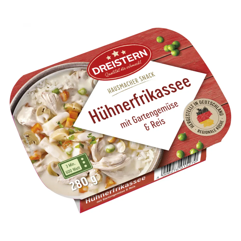 Hühnerfrikassee mit Reis 280g Schale