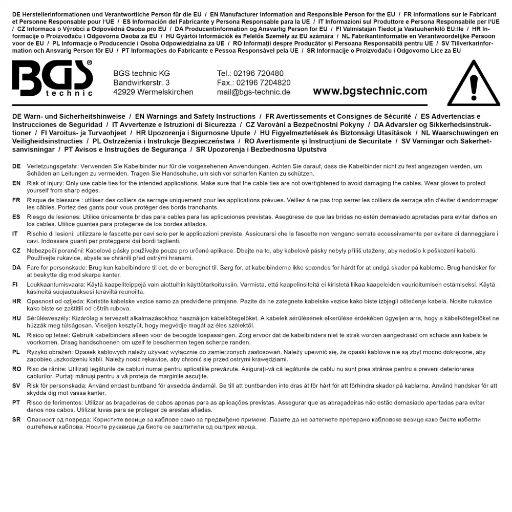 Kabelbinder-Sort. Weiß 100-300mm 250tlg