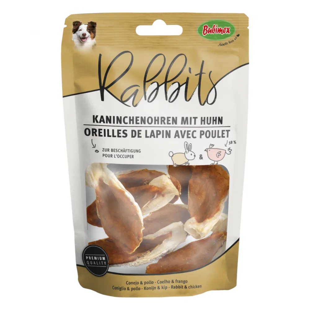Kaninchenohren mit Füllung (Huhn) 90g