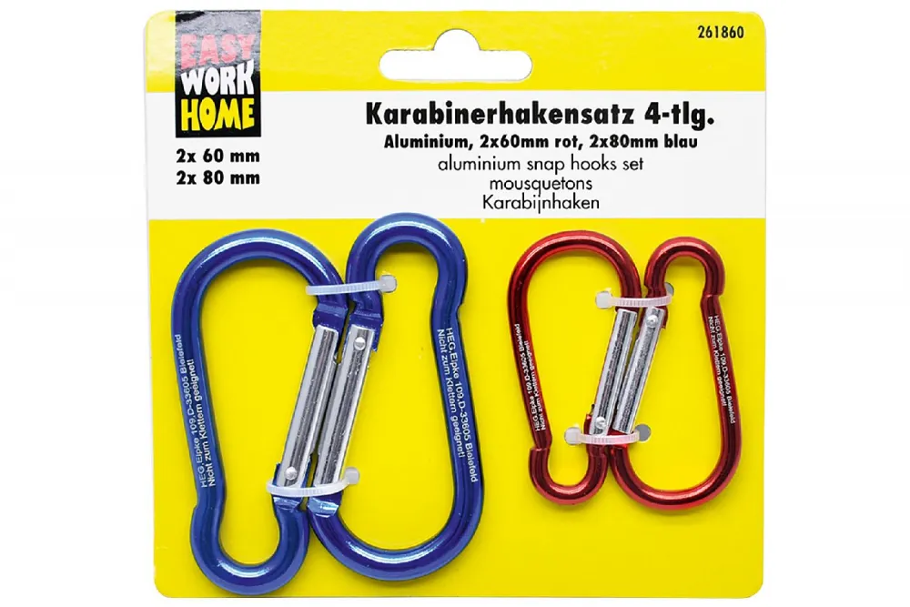 Karabinerhakensatz 4tlg