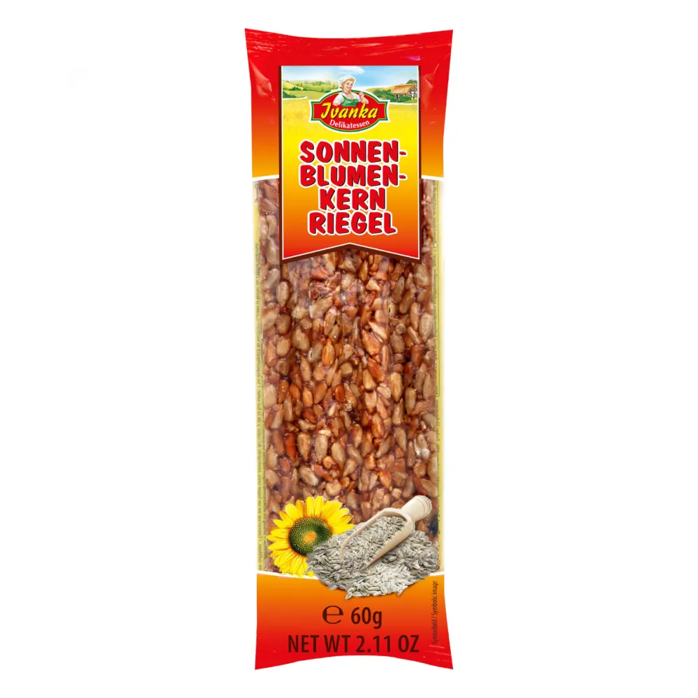 Karamellisierter Sonnenblumenkern-Riegel 60g