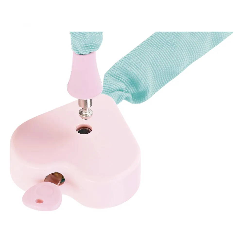 Kettenschloss L: 65 cm türkis mit Herz-Verschluss