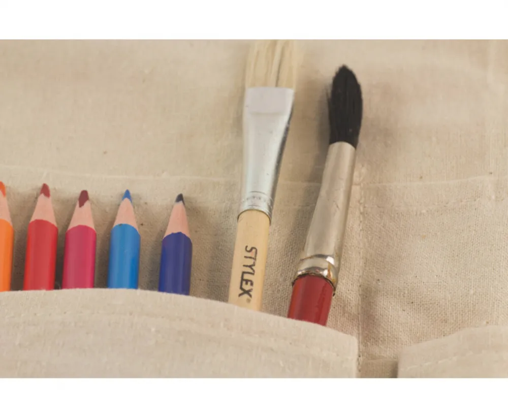 Kinder-Malschürze Baumwolle 35 x 52 cm 6 Taschen