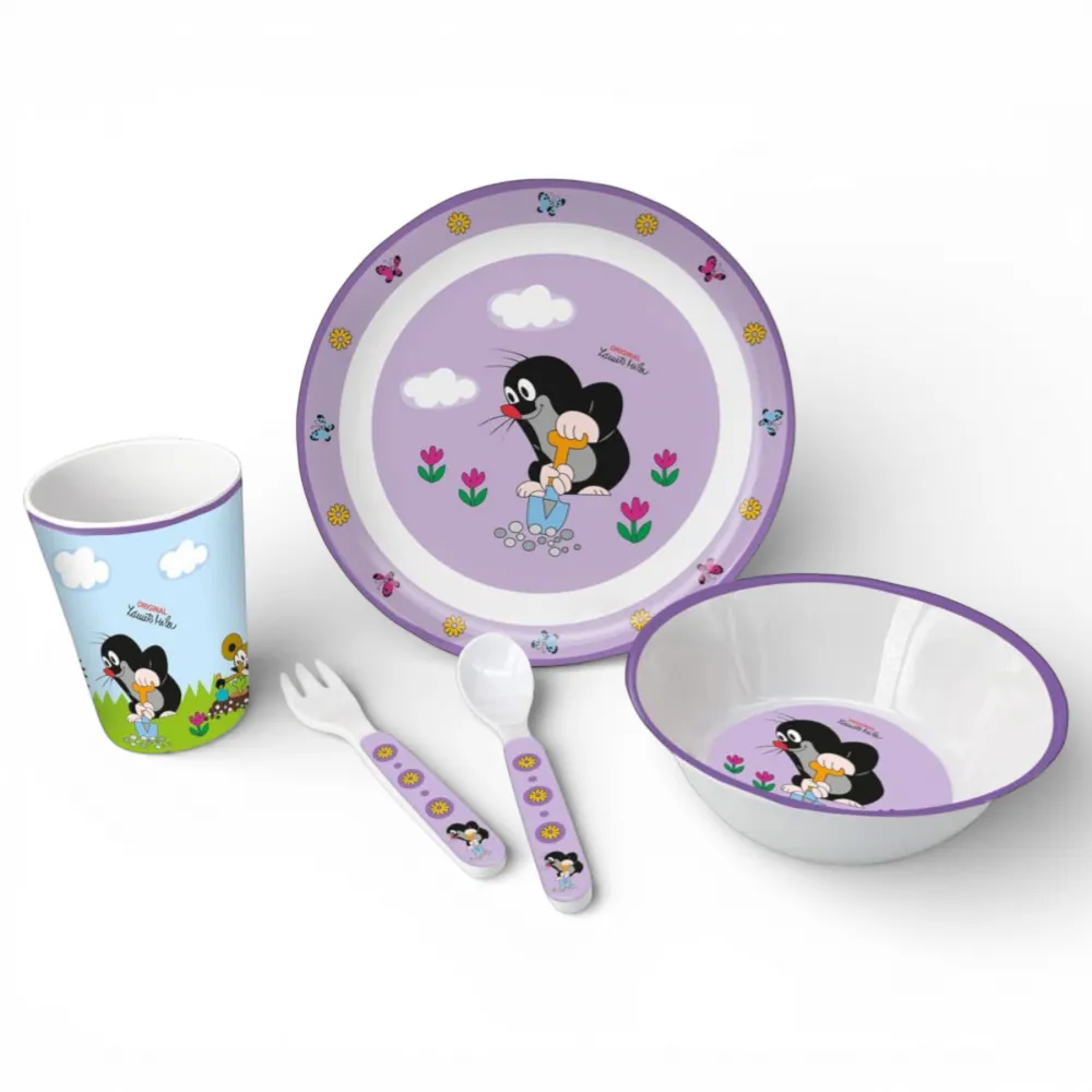 Kindergeschirrset 5tlg kleiner Maulwurf