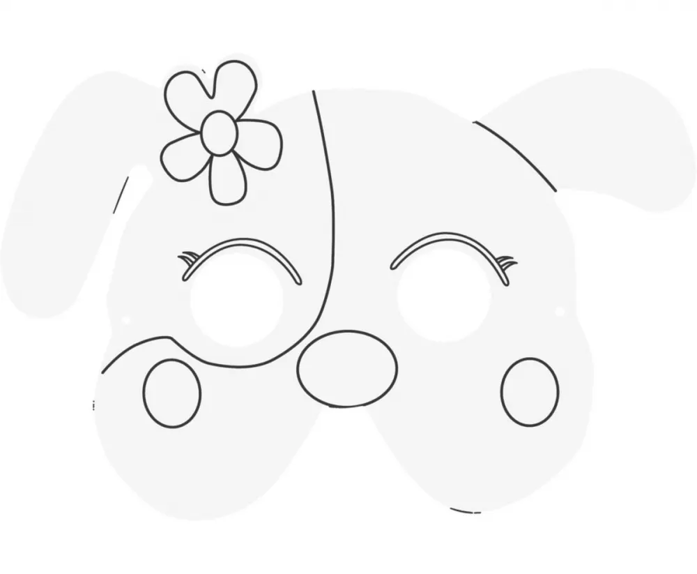 Kindermaske zum Ausmalen 5tlg