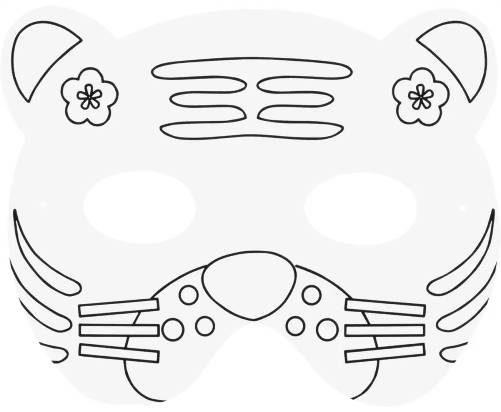 Kindermaske zum Ausmalen 5tlg