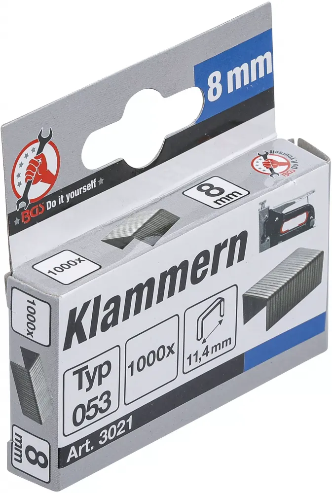 Klammern Typ 53 8 x 11,4 mm 1000 Stück