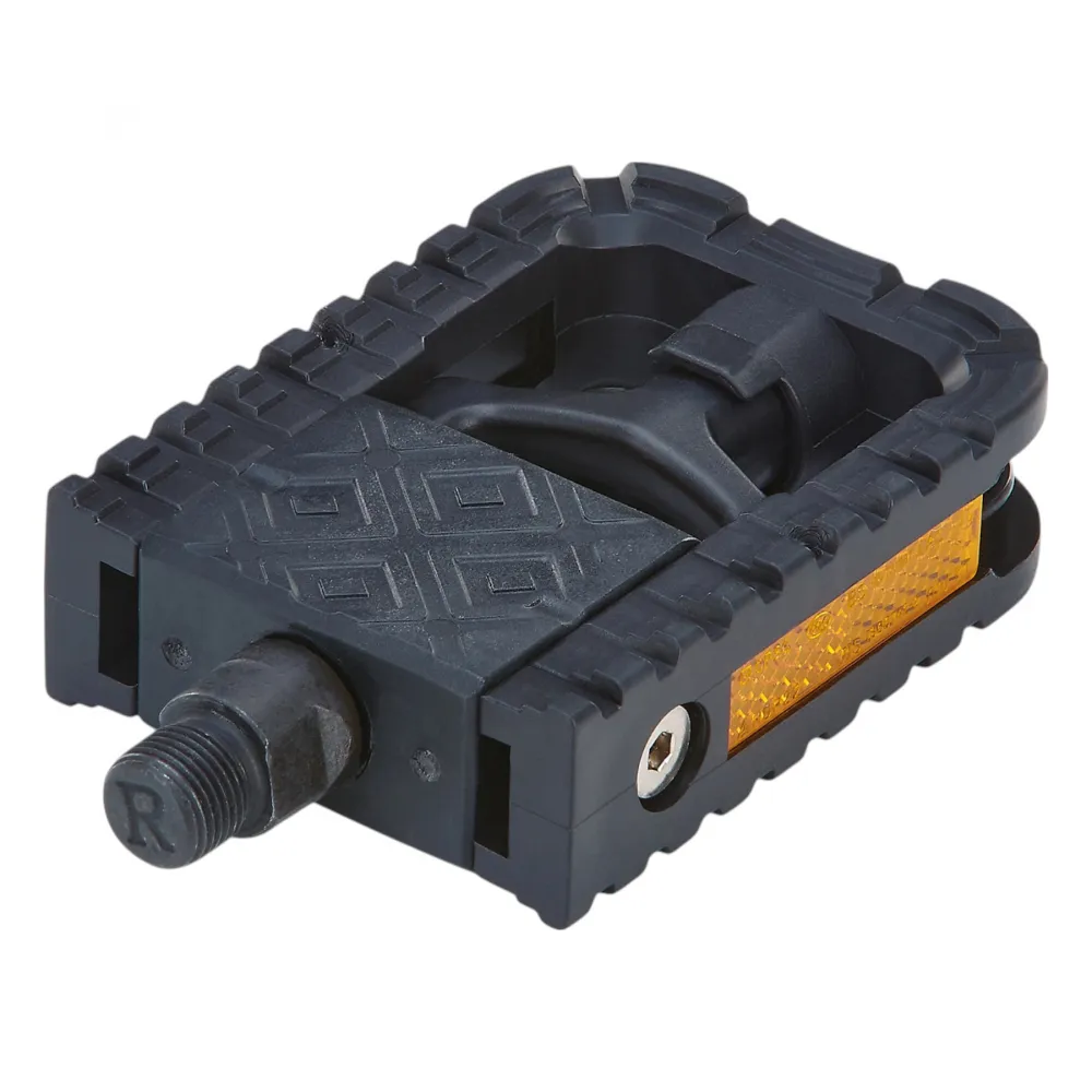 Klapp-Pedale beidseitig klappbar mit rutschfester Trittfläche Aluminium/Kunststoff mit Reflektoren