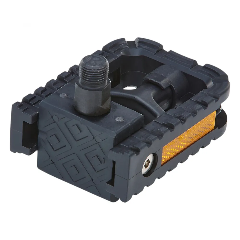 Klapp-Pedale beidseitig klappbar mit rutschfester Trittfläche Aluminium/Kunststoff mit Reflektoren